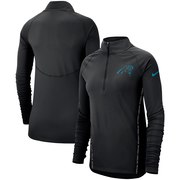 Add Carolina Panthers Nike Women's Core Half-Zip Pullover Jacket - Black To Your NFL Collection