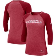 Add Arizona Cardinals Nike Women's Current Logo 3/4-Sleeve Marled Raglan T-Shirt – Cardinal To Your NFL Collection