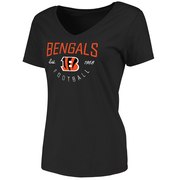 Order Cincinnati Bengals NFL Pro Line Women's Live For It V-Neck T-Shirt - Black at low prices.