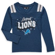 Add Detroit Lions New Era Girls Youth Starring Role Long Sleeve Tri-Blend V-Neck T-Shirt – Royal To Your NFL Collection