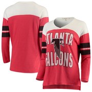 Add Atlanta Falcons Junk Food Women's Throwback Football Long Sleeve T-Shirt – Red/White To Your NFL Collection