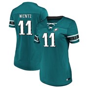 Add Carson Wentz Philadelphia Eagles Majestic Women's Draft Him Fashion Name & Number T-Shirt – Midnight Green To Your NFL Collection