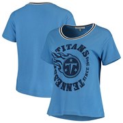 Add Tennessee Titans Junk Food Women's Kick Off Tri-Blend T-Shirt – Light Blue To Your NFL Collection