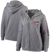 Add Atlanta Falcons 5th & Ocean by New Era Women's Plus Size Script Full-Zip Hoodie – Charcoal To Your NFL Collection