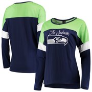 Add Seattle Seahawks Juniors Team Blocker Color Block T-Shirt – College Navy To Your NFL Collection