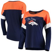 Add Denver Broncos Juniors Team Blocker Color Block T-Shirt – Navy To Your NFL Collection