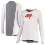 Add Tampa Bay Buccaneers Under Armour Women's Combine Authentic Dot Stripe Long Sleeve Favorites T-Shirt - White To Your NFL Collection