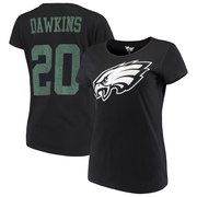 Add Brian Dawkins Philadelphia Eagles G-III 4Her by Carl Banks Women's Glitter Endzone Player Name & Number T-Shirt – Black To Your NFL Collection