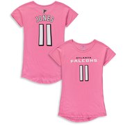 Julio Jones Atlanta Falcons Girls Youth Dolman Mainliner Name & Number T-Shirt – Pink