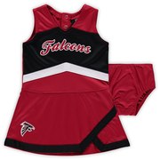 Add Atlanta Falcons Girls Toddler Cheer Captain Jumper Dress – Red/Black To Your NFL Collection