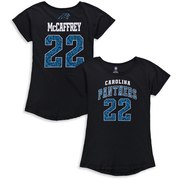 Add Christian McCaffrey Carolina Panthers Girls Youth Dolman Lace Player Name & Number T-Shirt – Black To Your NFL Collection