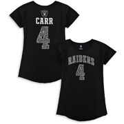 Add Derek Carr Oakland Raiders Girls Youth Dolman Lace Player Name & Number T-Shirt – Black To Your NFL Collection