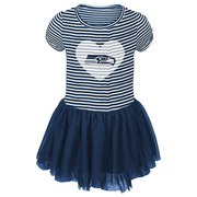 Add Seattle Seahawks Girls Infant Celebration Tutu Sequins Dress - College Navy To Your NFL Collection