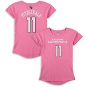 Larry Fitzgerald Arizona Cardinals Girls Youth Dolman Mainliner Name & Number T-Shirt – Pink