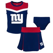 Add New York Giants Girls Preschool Two-Piece Spirit Cheer Cheerleader Set With Bloomers - Royal To Your NFL Collection