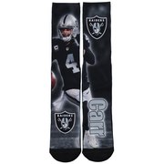 Add Derek Carr Oakland Raiders For Bare Feet Youth Player Montage Tri-Blend Crew Socks To Your NFL Collection