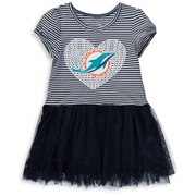 Add Miami Dolphins Girls Preschool Celebration Scoop Neck Tutu Dress – Navy/White To Your NFL Collection