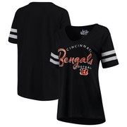 Add Cincinnati Bengals Touch by Alyssa Milano Women's Triple Play V-Neck T-Shirt - Black To Your NFL Collection