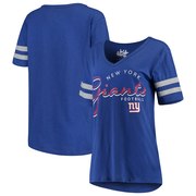 Add New York Giants Touch by Alyssa Milano Women's Triple Play V-Neck T-Shirt - Royal To Your NFL Collection