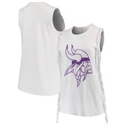 Add Minnesota Vikings Junk Food Women's Fringe Tank Top – White To Your NFL Collection