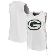 Add Green Bay Packers Junk Food Women's Fringe Tank Top – White To Your NFL Collection