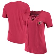 Add Arizona Cardinals New Era Women's Lace-Up V-Neck T-Shirt – Cardinal To Your NFL Collection