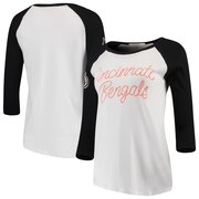 Add Cincinnati Bengals Junk Food Women's Retro Script Raglan 3/4-Sleeve T-Shirt – White/Black To Your NFL Collection