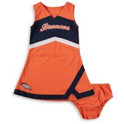 Denver Broncos Girls Infant Cheer Captain Jumper Dress – Orange/Navy