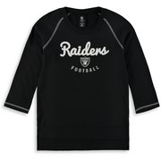 Add Oakland Raiders Girls Youth Overthrow 3/4-Sleeve Crew Sweatshirt – Black To Your NFL Collection