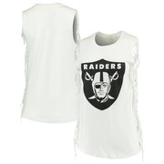 Add Oakland Raiders Junk Food Women's Fringe Tank Top – White To Your NFL Collection