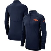 Denver Broncos Nike Women's Core Half-Zip Pullover Jacket - Navy