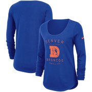 Add Denver Broncos Nike Women's Team Slogan Long Sleeve T-Shirt – Royal To Your NFL Collection