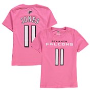 Add Julio Jones Atlanta Falcons Girls Youth Mainliner Player Name & Number T-Shirt - Pink To Your NFL Collection