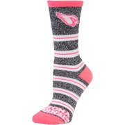 Add Arizona Cardinals For Bare Feet Women's Melange Stripe Socks To Your NFL Collection