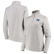 New York Giants Vineyard Vines Women's Shep Shirt Quarter-Zip Pullover Jacket – Gray