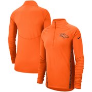 Denver Broncos Nike Women's Core Half-Zip Pullover Jacket - Orange