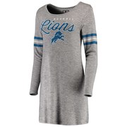 Add Detroit Lions Women's Concepts Sport Layover Tri-Blend Nightshirt- Gray To Your NFL Collection
