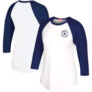 Add Dallas Cowboys Mitchell & Ness Women's Full Press Raglan 3/4-Sleeve T-Shirt - Cream/Navy To Your NFL Collection