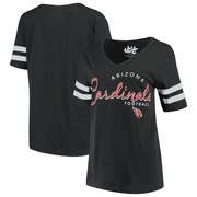 Add Arizona Cardinals Touch by Alyssa Milano Women's Triple Play V-Neck T-Shirt - Black To Your NFL Collection