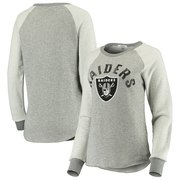 Add Oakland Raiders Touch by Alyssa Milano Women's Gridiron Pullover Sweatshirt – Charcoal To Your NFL Collection