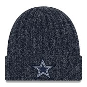 Add Dallas Cowboys New Era Girls Youth 2018 NFL Sideline Cold Weather Marled Team Knit Hat – Navy To Your NFL Collection