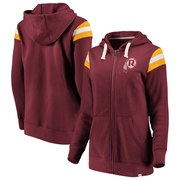 Add Washington Redskins NFL Pro Line by Fanatics Branded Women's True Classics Retro Stripe Full-Zip Hoodie - Burgundy/Gold To Your NFL Collection