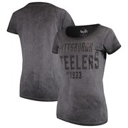 Add Pittsburgh Steelers Touch by Alyssa Milano Women's Fade Route T-Shirt - Gray To Your NFL Collection