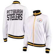 Add Pittsburgh Steelers G-III 4Her by Carl Banks Women's Field Goal Track Jacket – White To Your NFL Collection