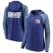 Order New York Giants NFL Pro Line by Fanatics Branded Women's Made to Move Color Blast Full-Zip Raglan Hoodie – Royal/Heathered Blue at low prices.