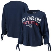 Add New England Patriots Touch by Alyssa Milano Women's On The Fly Long Sleeve T-Shirt - Navy To Your NFL Collection