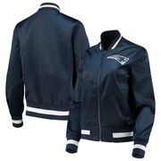 Add New England Patriots Touch by Alyssa Milano Women's Extra Point Bomber Jacket – Navy To Your NFL Collection