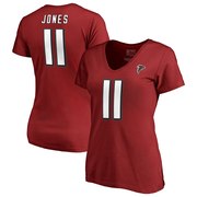 Add Julio Jones Atlanta Falcons NFL Pro Line by Fanatics Branded Women's Authentic Stack Name & Number V-Neck T-Shirt - Red To Your NFL Collection