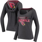 Add Arizona Cardinals Concepts Sport Women's Viewpoint Tri-Blend Hooded Long Sleeve T-Shirt – Charcoal To Your NFL Collection