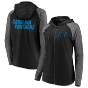 Add Carolina Panthers NFL Pro Line by Fanatics Branded Women's Made to Move Color Blast Full-Zip Raglan Hoodie – Black/Heathered Gray To Your NFL Collection